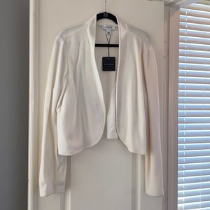 St. John white knit jacket! Size 16